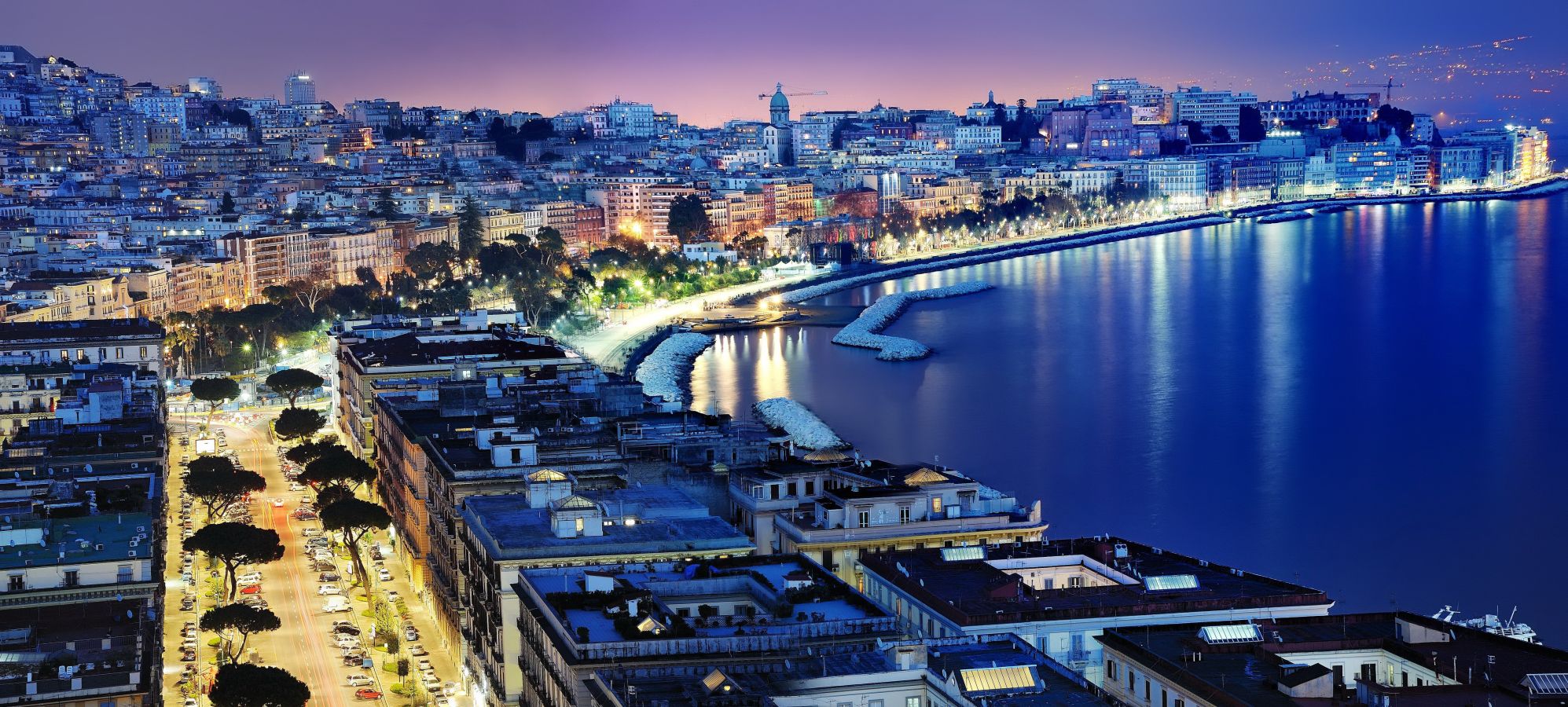italia campania napoli golfo di sera